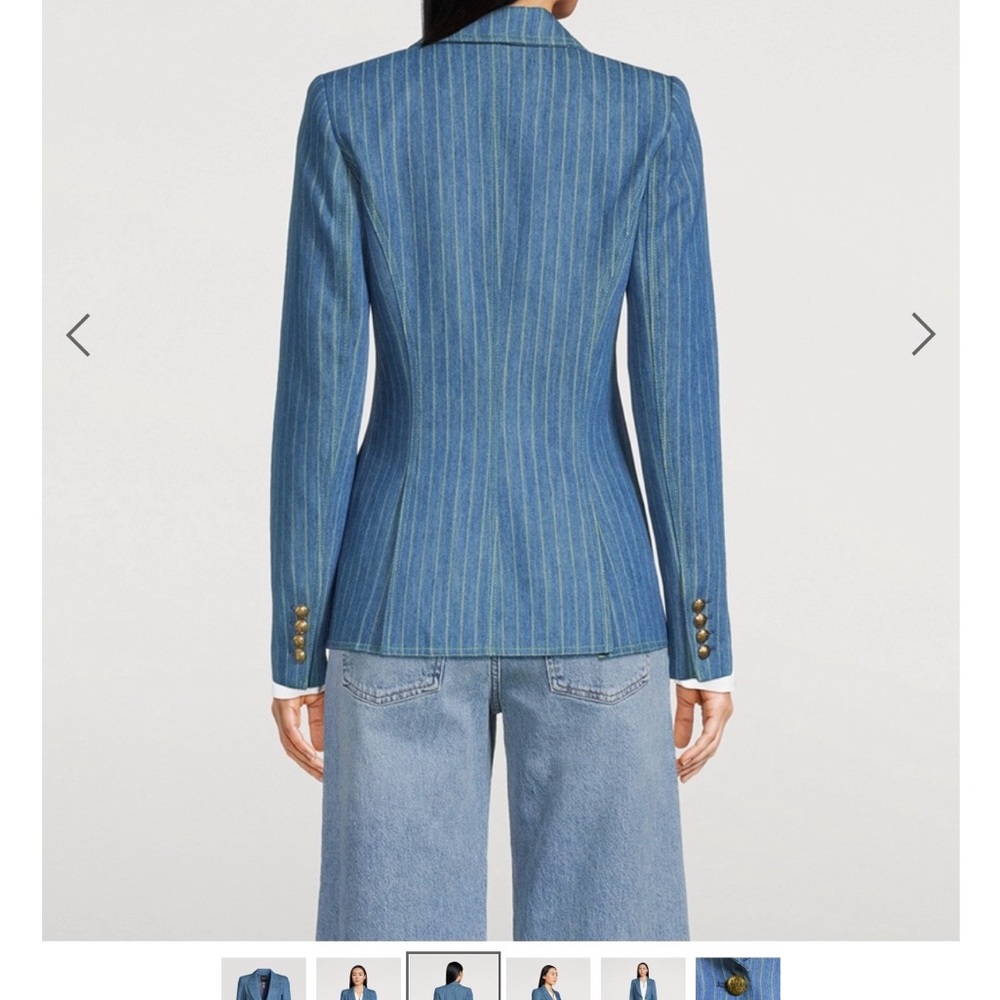 Smythe Denim Blue Striped Blazer - Picture 7 of 12